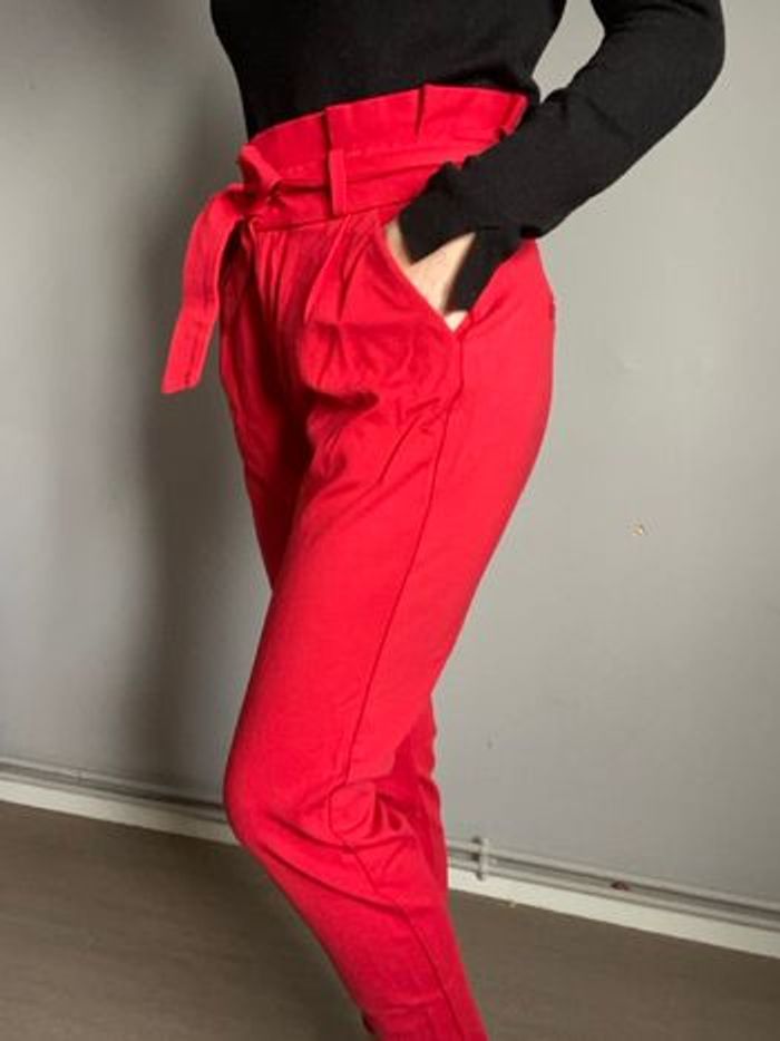 Pantalon tailleur vero moda rouge taille xs - photo numéro 2