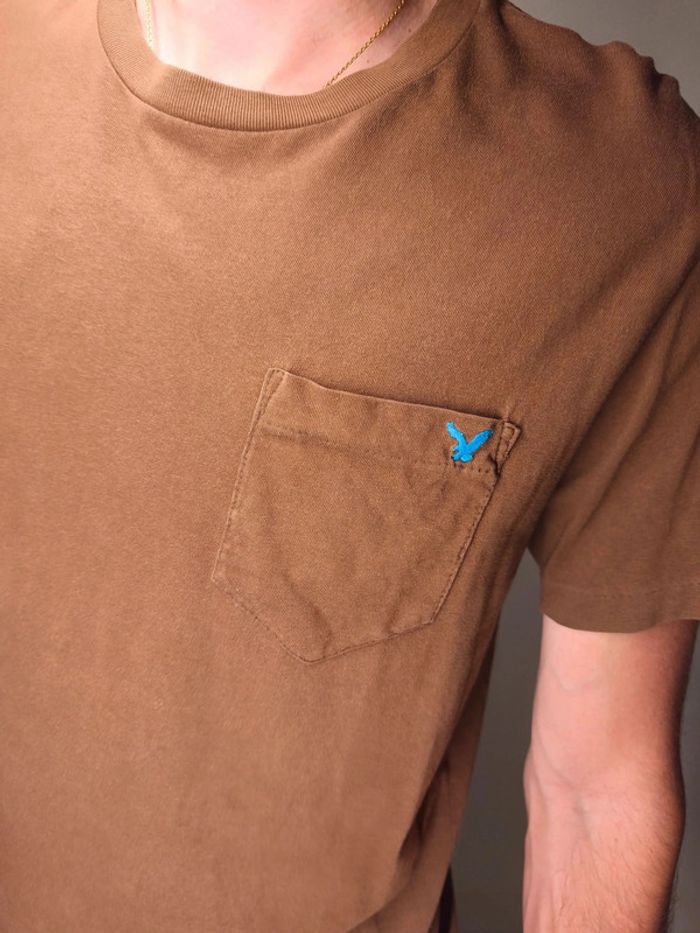 T-shirt American Eagle Homme Taille M Marron - photo numéro 5
