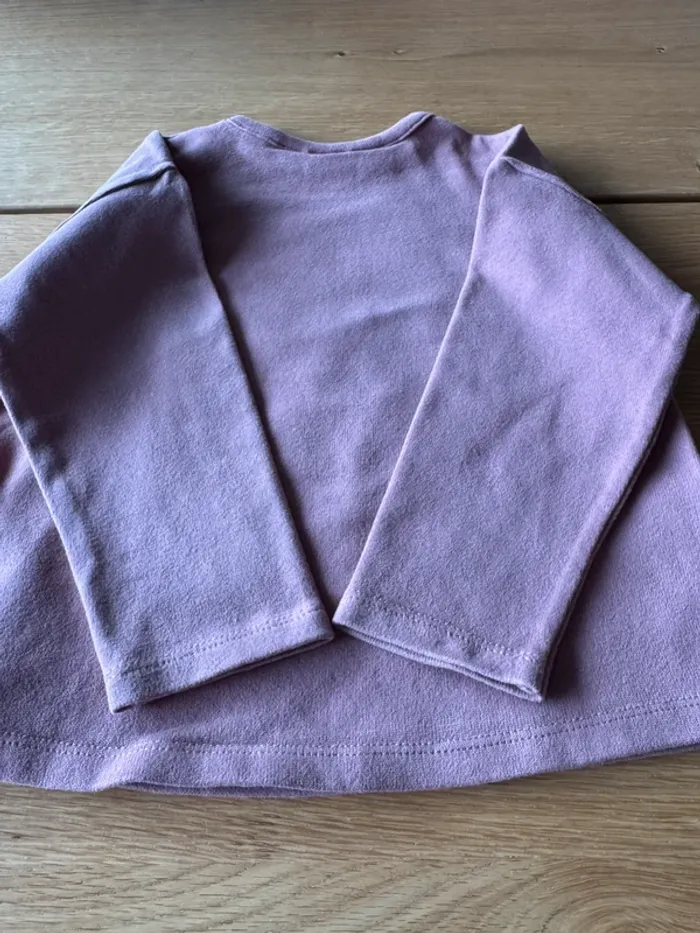 Teeshirt vieux rose ML coton épais avec Droppy/Peanuts - Taille 4 Ans - photo numéro 7