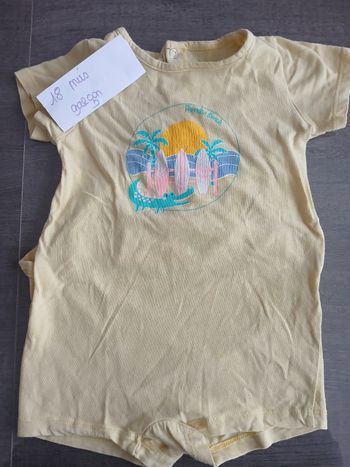 Combi short garçon 18 mois bon état 