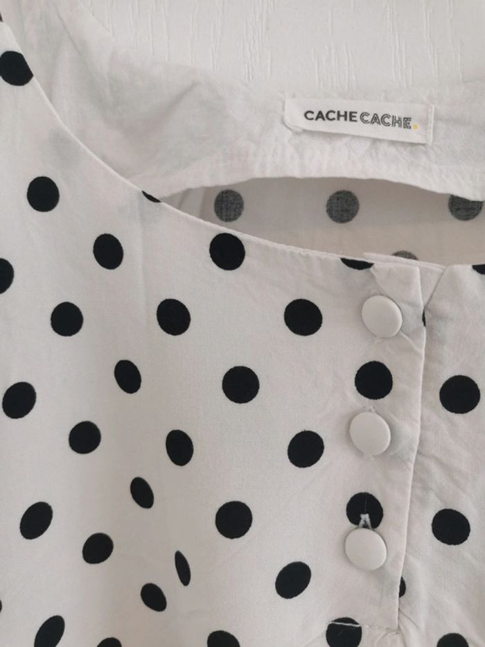 Débardeur cache cache à pois - photo numéro 2