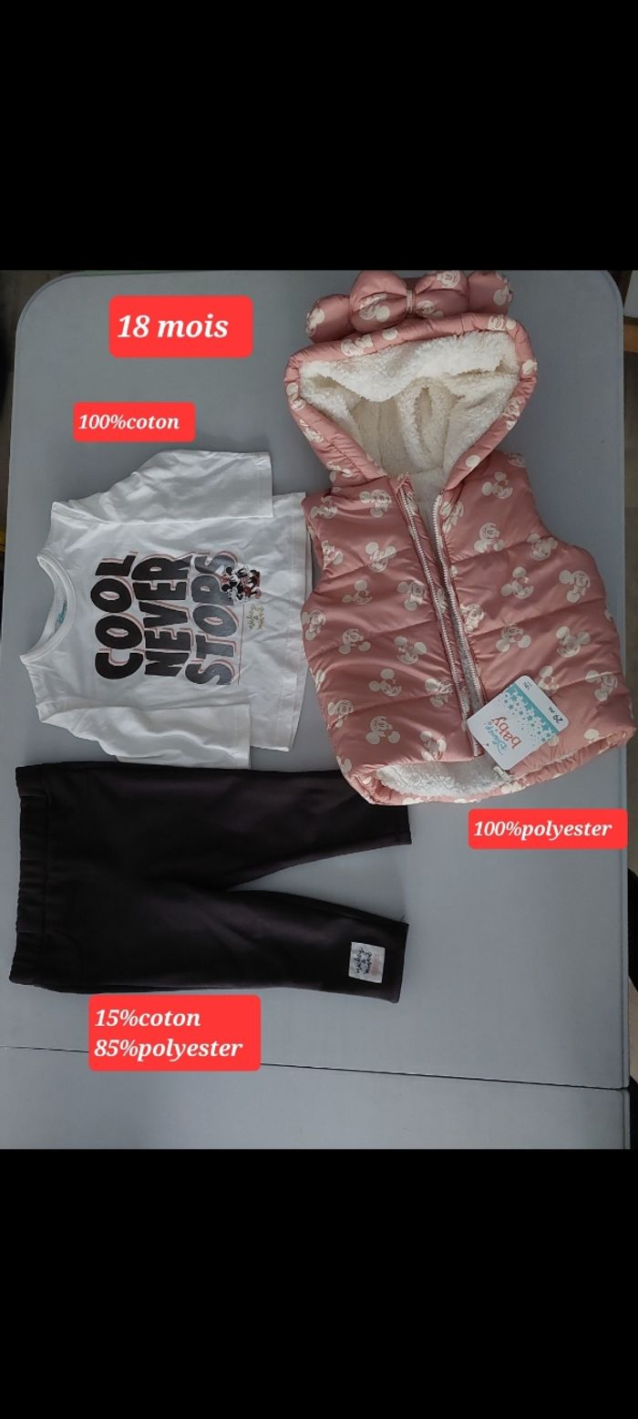 Ensemble 3 pièces Minnie fille 18mois