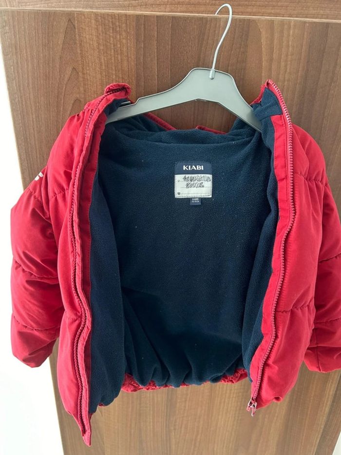 manteau doudoune rouge garcon à capuche kiabi taille 6ans - photo numéro 5