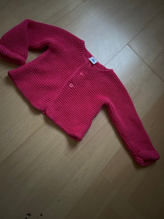 Gilet petit bateau   12mois  74 cm - photo numéro 2