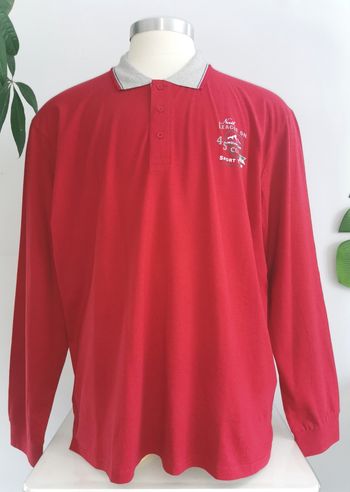 Polo rouge League One Atlas for men Taille 4XL