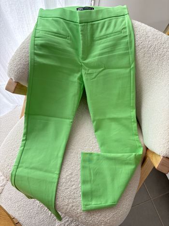 Pantalon Zara S vert