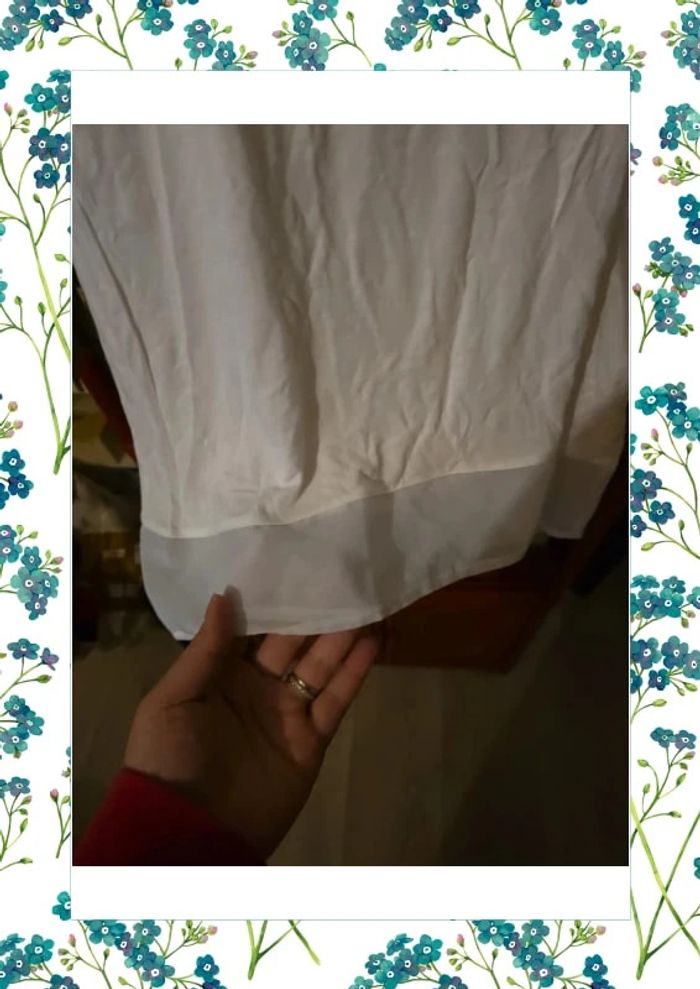 T-shirt blanc coton et voile 38 - photo numéro 3