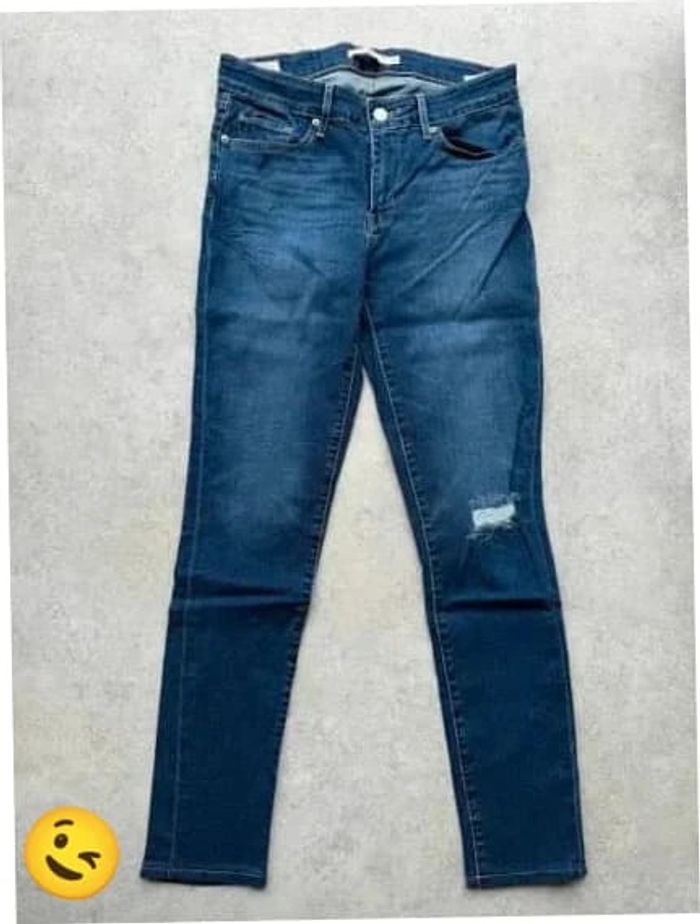 Jeans Levi's 711 W28 FR38 L30 coupe skinny bleu marine Femme Women pan533b - photo numéro 2