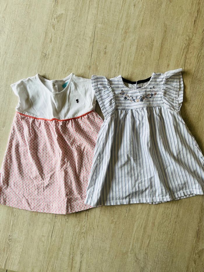 Lot de robes été bébé fille multiple marque