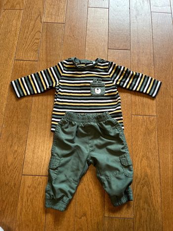 Ensemble kaki 6 mois