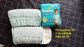 113 Couches Pampers Baby dry Taille 5