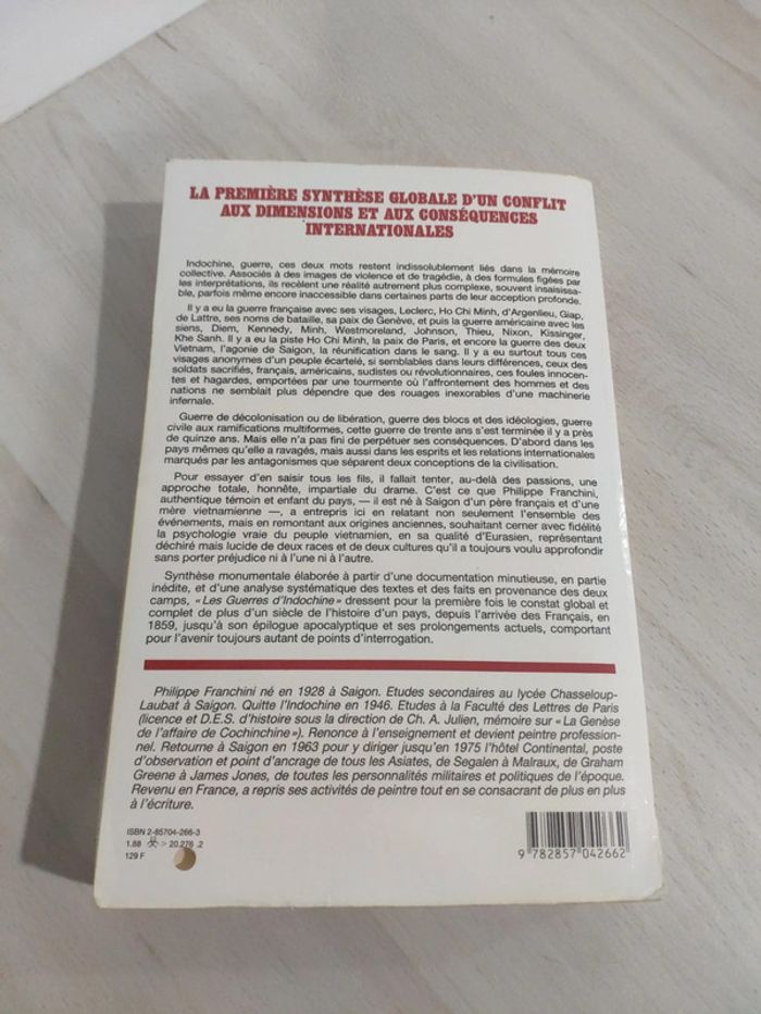Livre Guerres Indochine histoire exhaustive des origines à l'engrenage Franchini - photo numéro 6