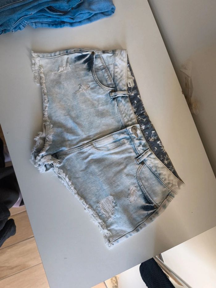 Short - jeans - bleu clair - photo numéro 2