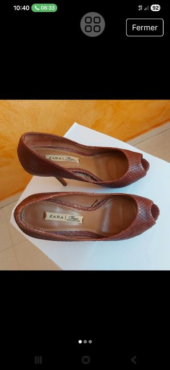 Escarpins femme en imitation croco 