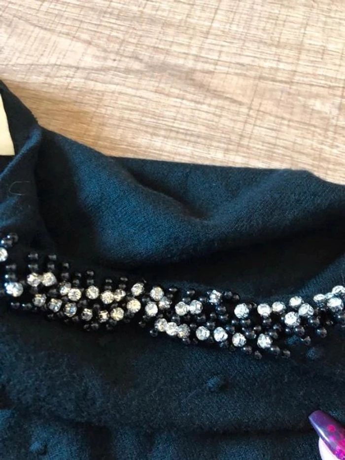 Pull noir neuf avec strass taille unique - photo numéro 15