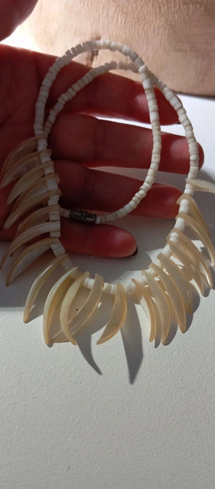 Collier pointes de nacre vintage - photo numéro 7
