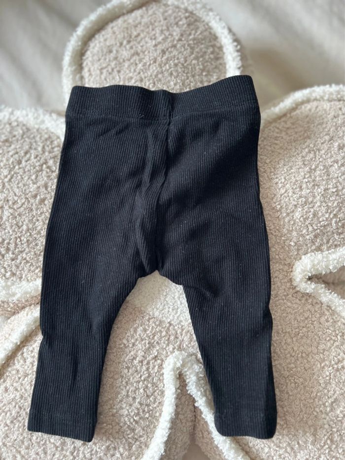 Legging côtelé avec boutons noir - photo numéro 2