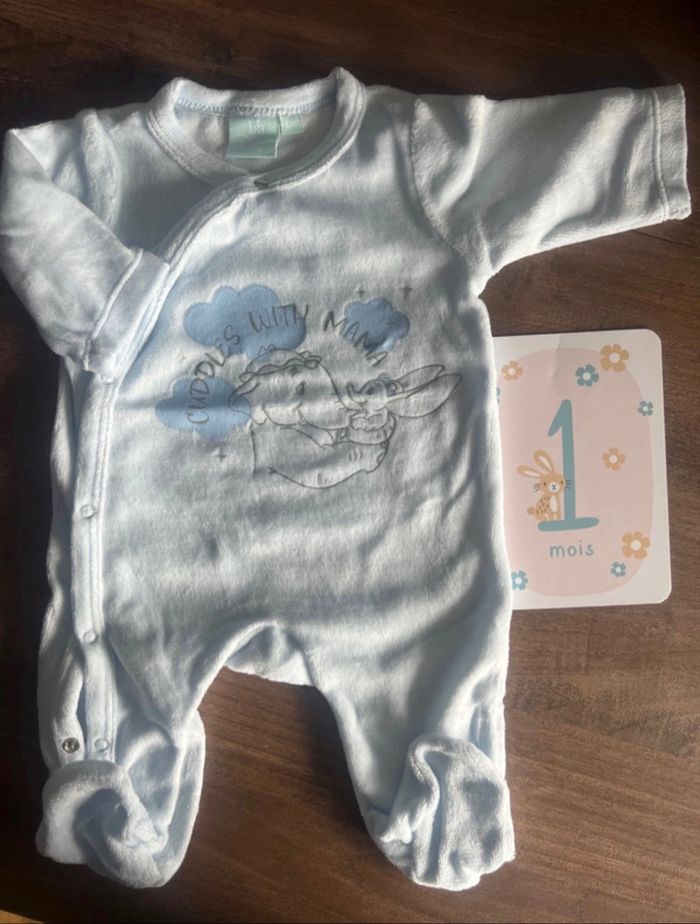 Pyjama velours 1 mois