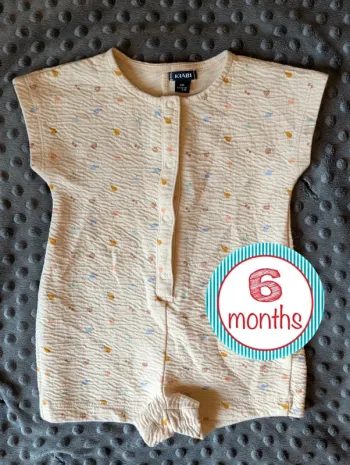 Combi-short bébé 6 mois Kiabi #légère #mixte #été #coton
