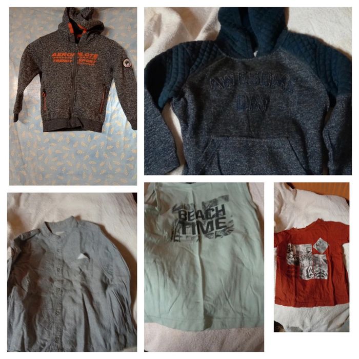 Lot de 5 articles Sweat, t shirt et chemise garçon