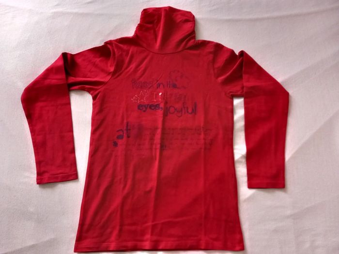 Tee-shirt col roulé fille