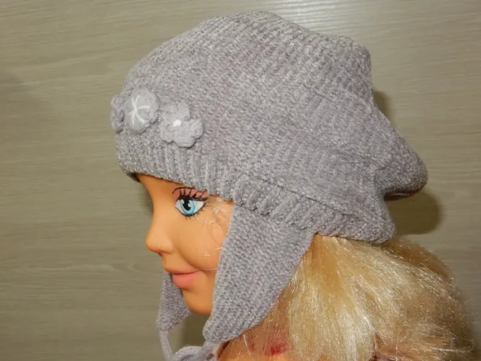 Béret d'hiver à nouer (Tour de tête 48cm) - photo numéro 2