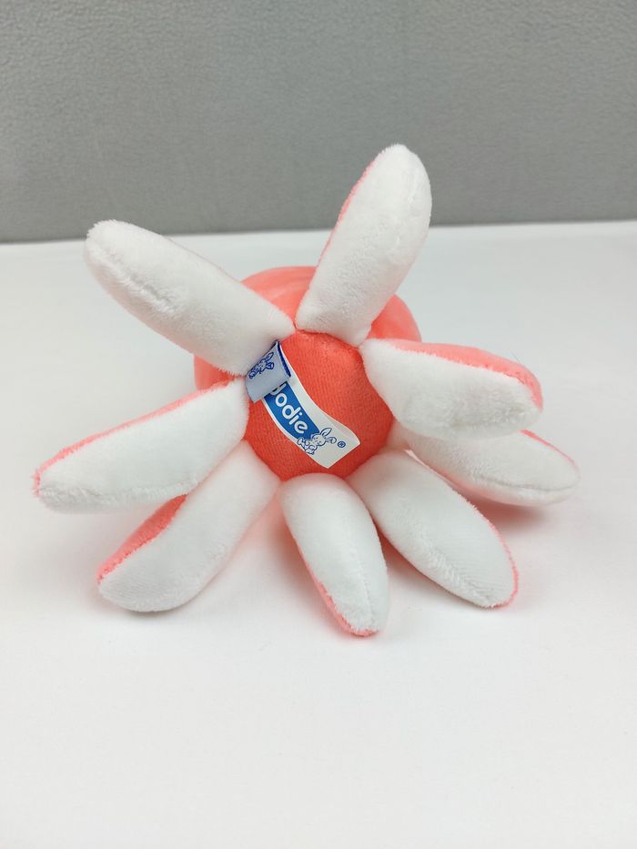 Doudou peluche pieuvre poulpe rose blanc DODIE 19 cm - photo numéro 3