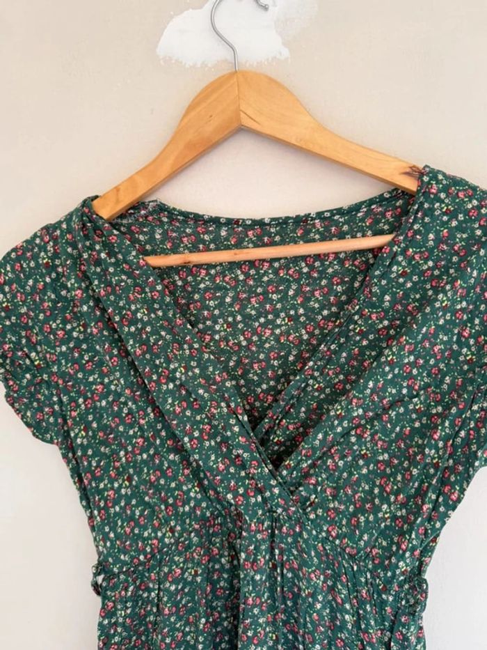 Robe verte à fleurs - photo numéro 4