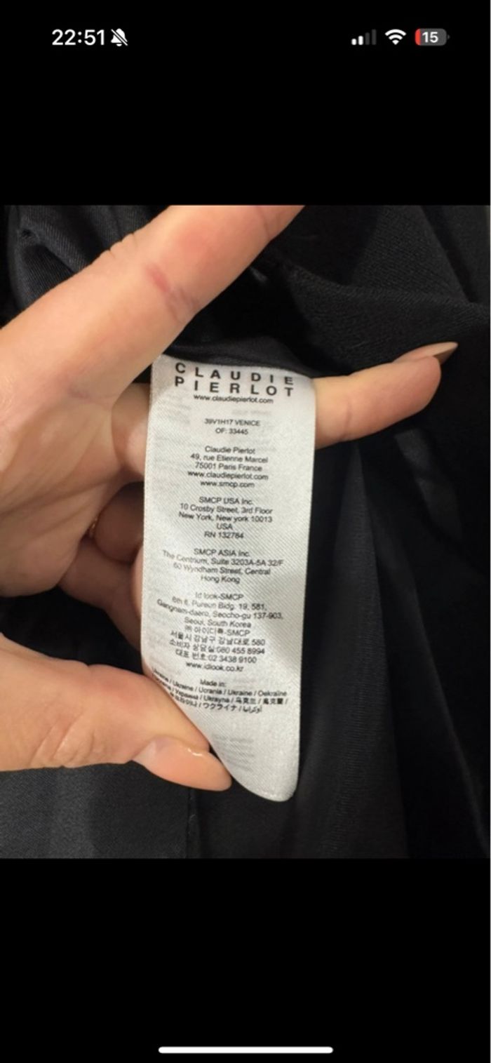 Veste cintrée noire Claudie Pierlot - Excellent état - photo numéro 8