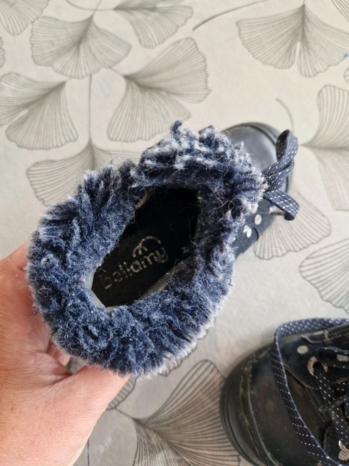 Chaussures bottines bellamy taille 26 cuir bleu - photo numéro 4