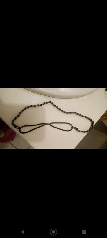 Headband rock métal et similicuir neuf