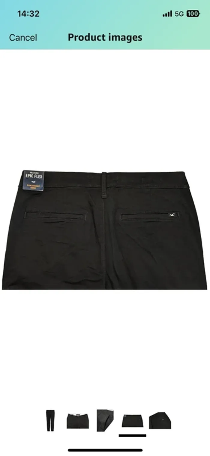 Pantalon chino hollister Epic flex w28 l30 - photo numéro 5