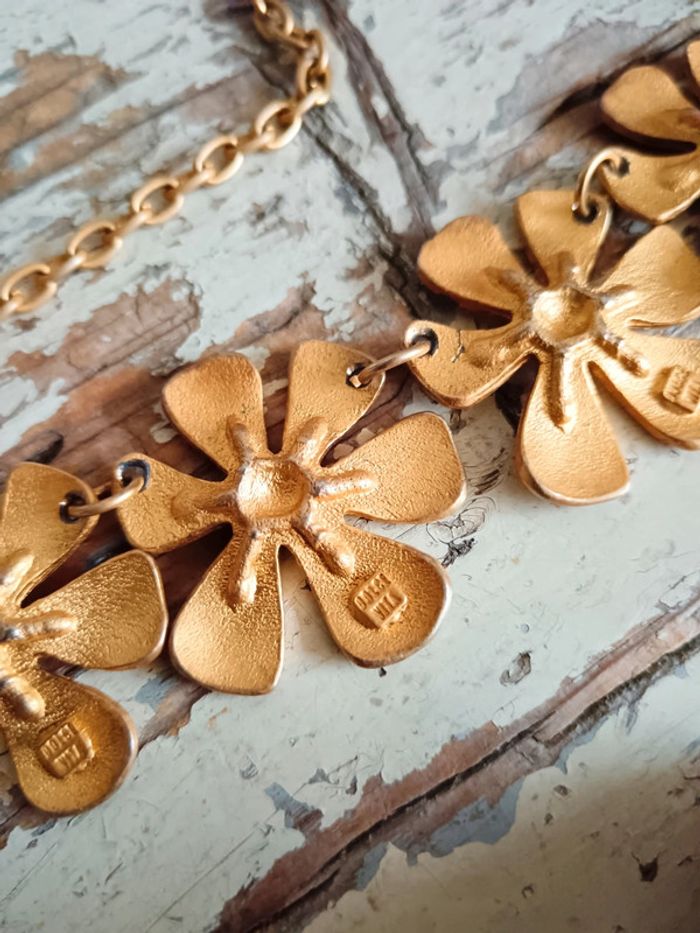 Dolce Vita | Collier de fleur métal doré - photo numéro 5