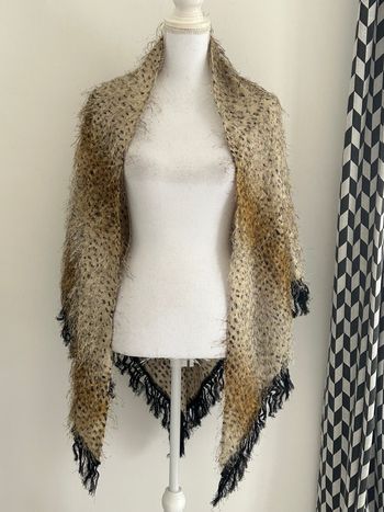 Châle Oversize Léopard - Forme Triangulaire