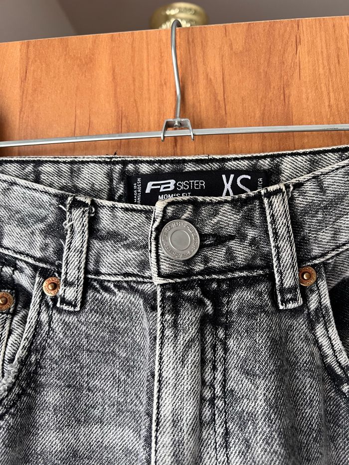 Jean droit noir coupe Mom fit FB Sister taille XS-34 - photo numéro 3