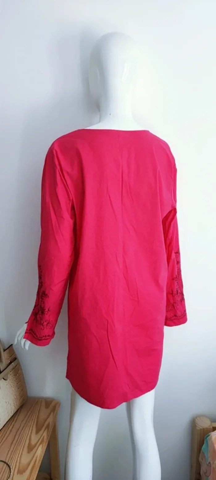 Robe/tunique été, couleur rose fushia - photo numéro 3