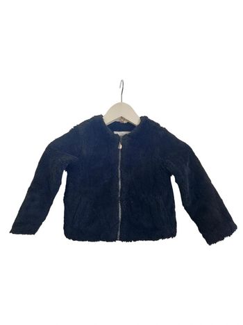 Manteau fausse-fourrure noir fille 4 ans
