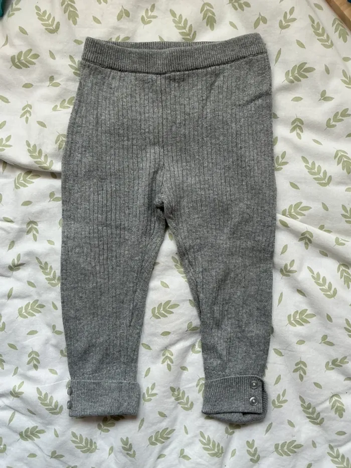 legging côtelé gris zara 9/12 mois - photo numéro 3