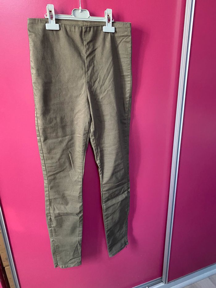 Jegging kaki taille haute