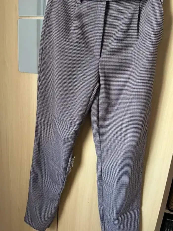 Pantalon droit à carreaux femme - photo numéro 2