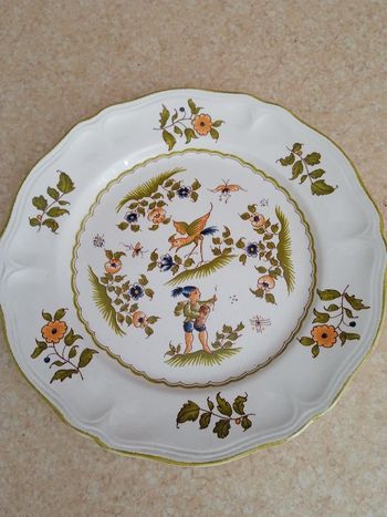 Assiette Faïence Moulin des Loups Orchies France