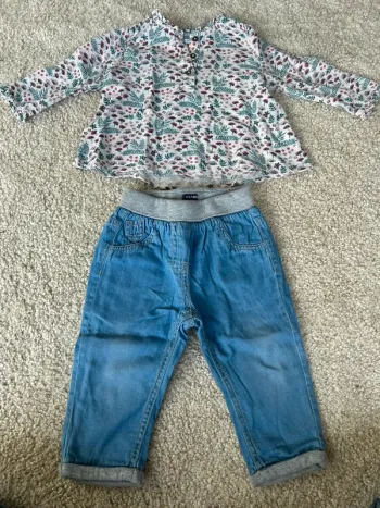 Lot tenue demie saison bébé fille - 12 mois - boutchou et kiabi