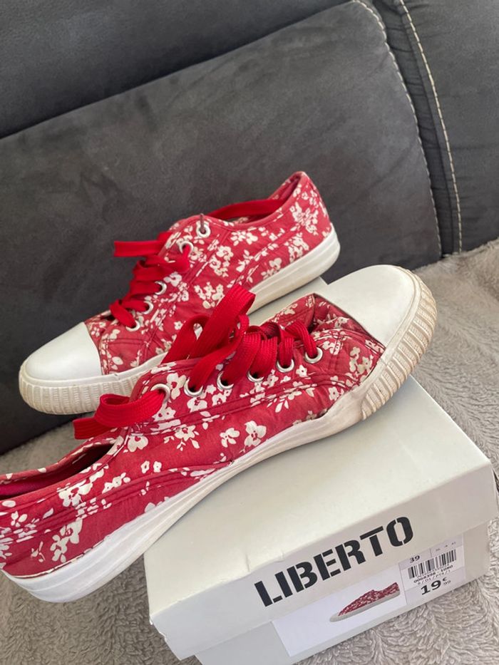 Chaussures tennis en toile rouge T39 Liberto - photo numéro 5