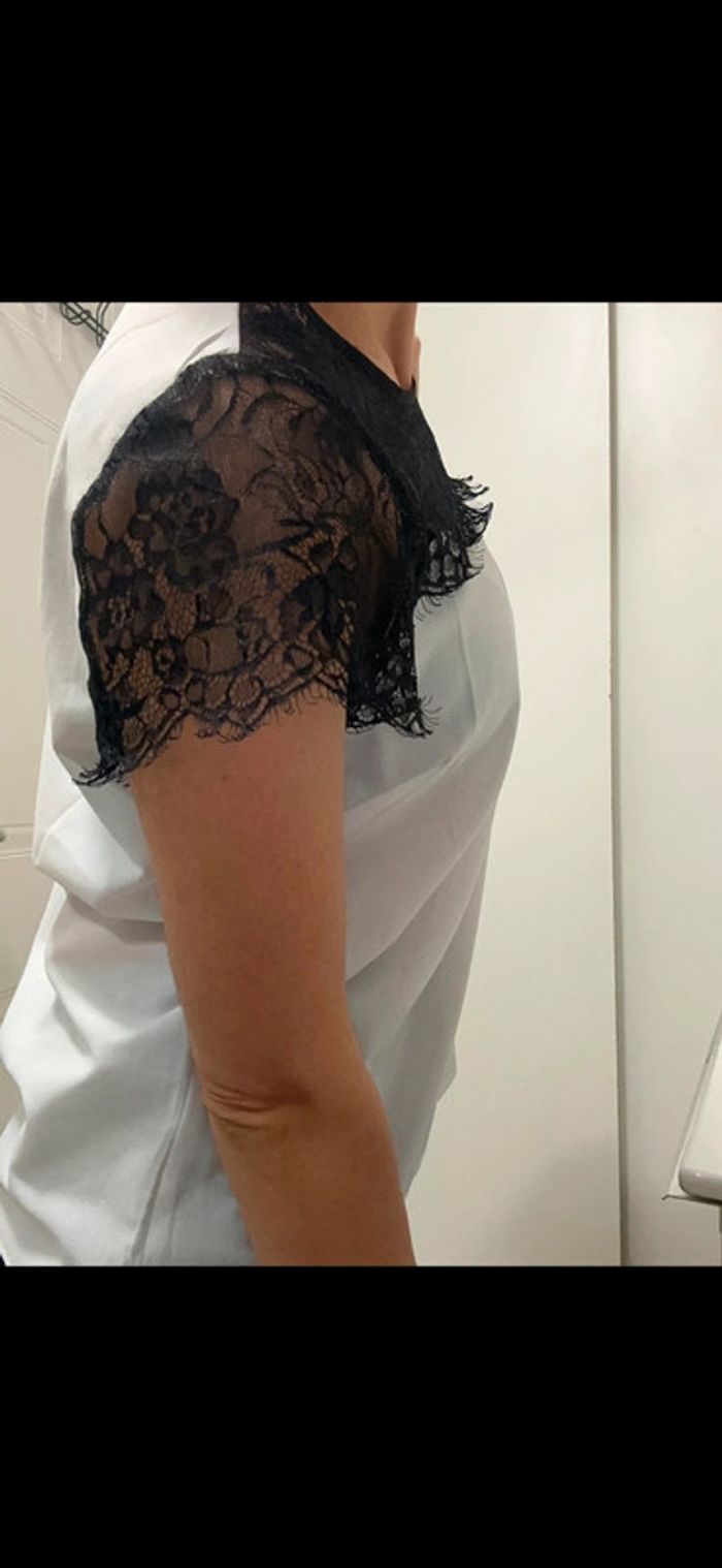 Top Blanc et Noir Taille M - photo numéro 5