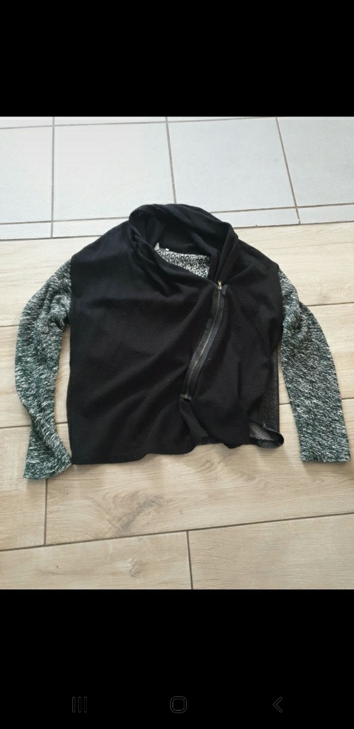 Veste zippée femme originale 38 M - photo numéro 4