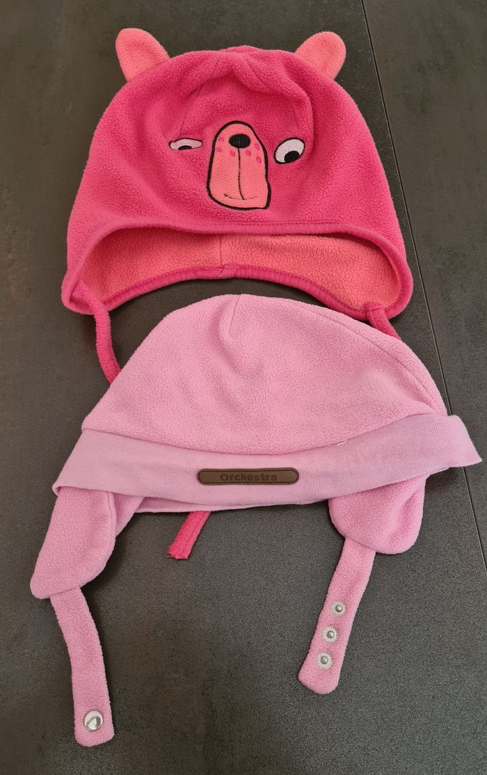 Lot de 2 bonnets fille 2-3 ans