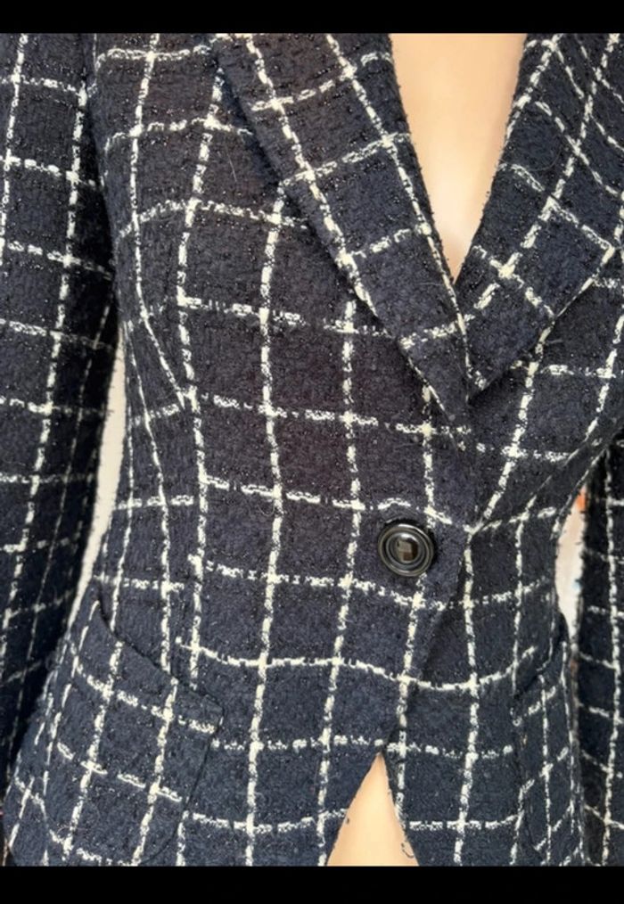 Veste Zara à carreaux style tailleur – Taille M - photo numéro 5