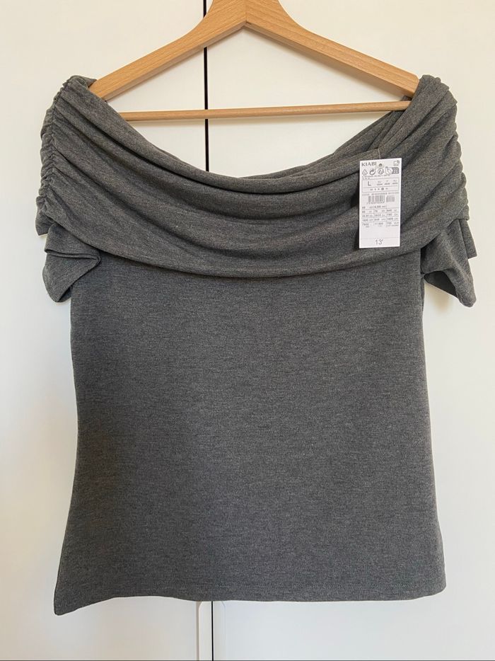 Top stretch gris Kiabi