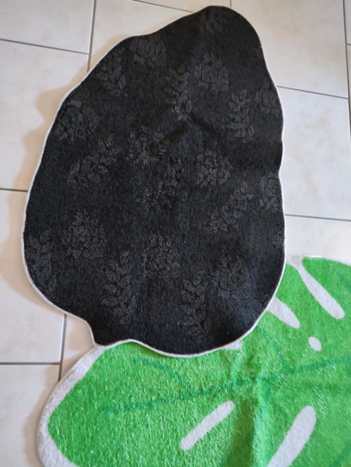 Lot de 2 Tapis de Douche/Bain Feuilles Monstera - Déco Jungle Tropicale - photo numéro 3