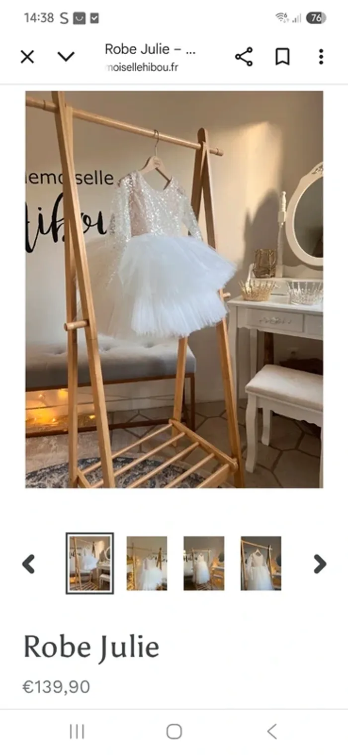 Robe créatrice mademoiselle hibou - photo numéro 2
